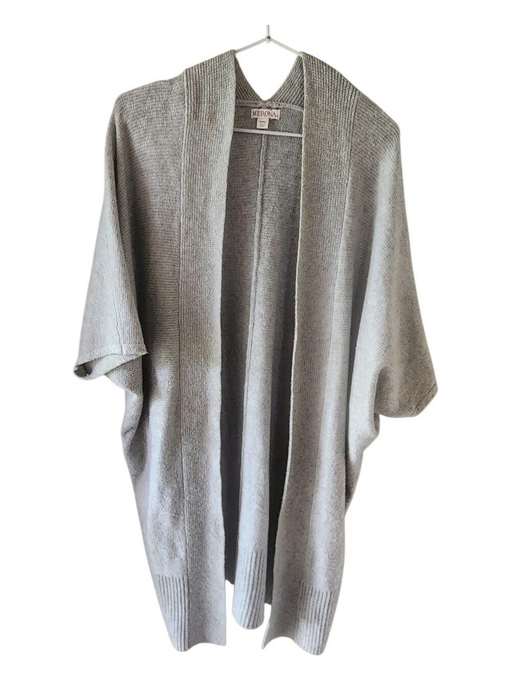 Merona Heather Gray Open Draped Knit Cardigan
